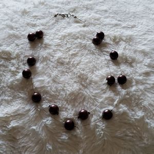 Floating Bronze Pearl Necklace